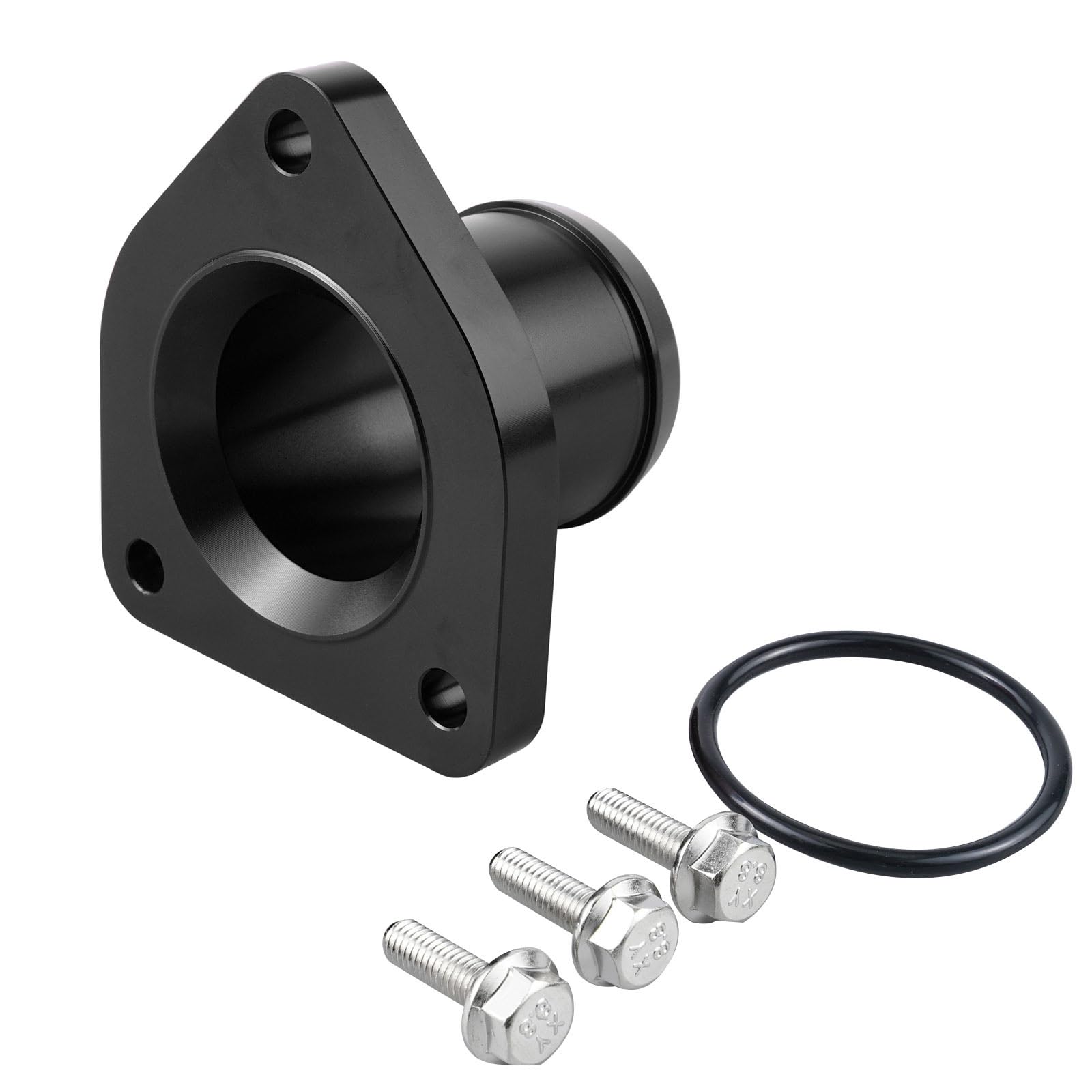 Bevinsee 7.3L Powerstroke Thermostat Housing Assembly Compatible with Ford F-250 F350 Super Duty 1999-2003 with Screws and Sealing Accessories Leak