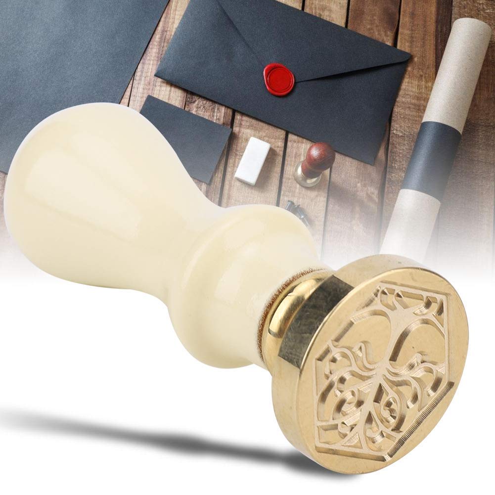 Wax Seal Stamp, Antique Envelope Sealing Wax Stamp Heads with Handle