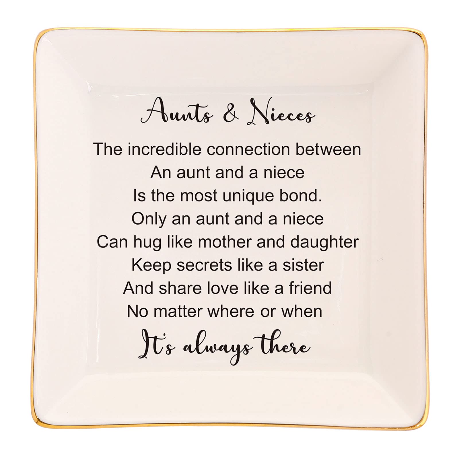 Ceramic Jewelry Tray, Peach, for Women, Jewelry Storage for Aunt from Niece, Mother's Day, Graduation, Birthday, Thanksgiving