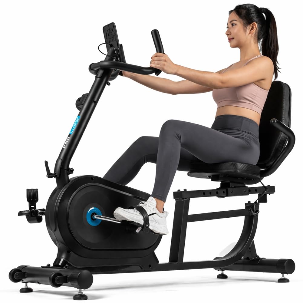 BAKAJI Cyclette Magnetica da Casa con Sedile Regolabile Ergonomico, Bici Fitness per Allenamenti Cardio, Bicicletta per Palestra Sport di Resistenza con Schermo LCD e Controllo Frequenza Cardiaca