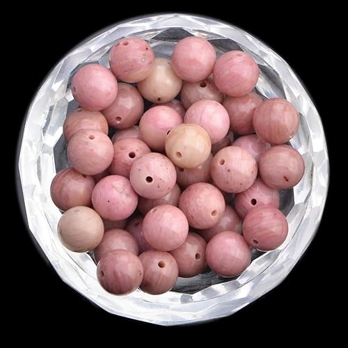 Miniatura 4 de 100 piezas de cuentas de cristal natural, piedras preciosas redondas sueltas de sanación energética con cordón elástico de cristal gratis para