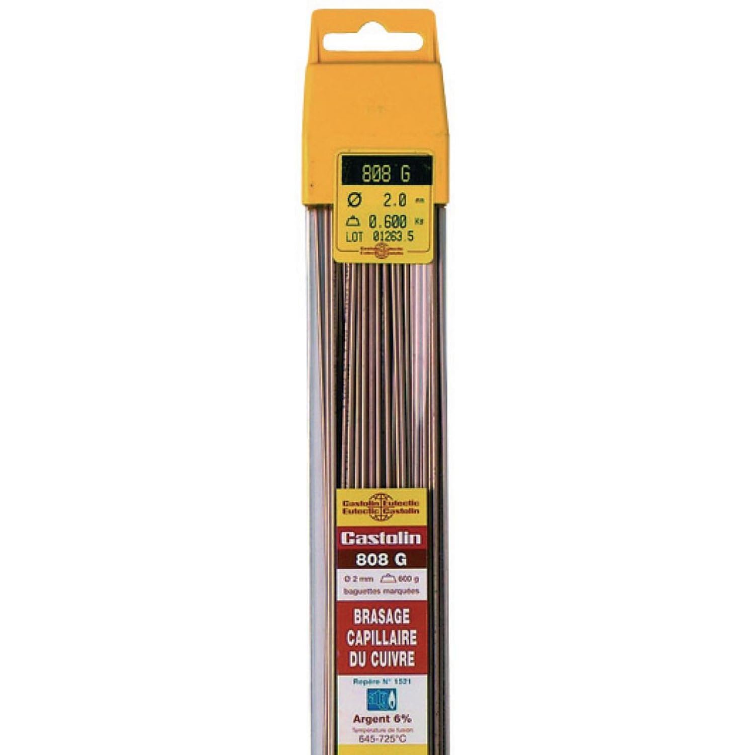 Baguette 808 G Löten des Kupfer Silber 6% D2 600 g OEM 808 g2006p