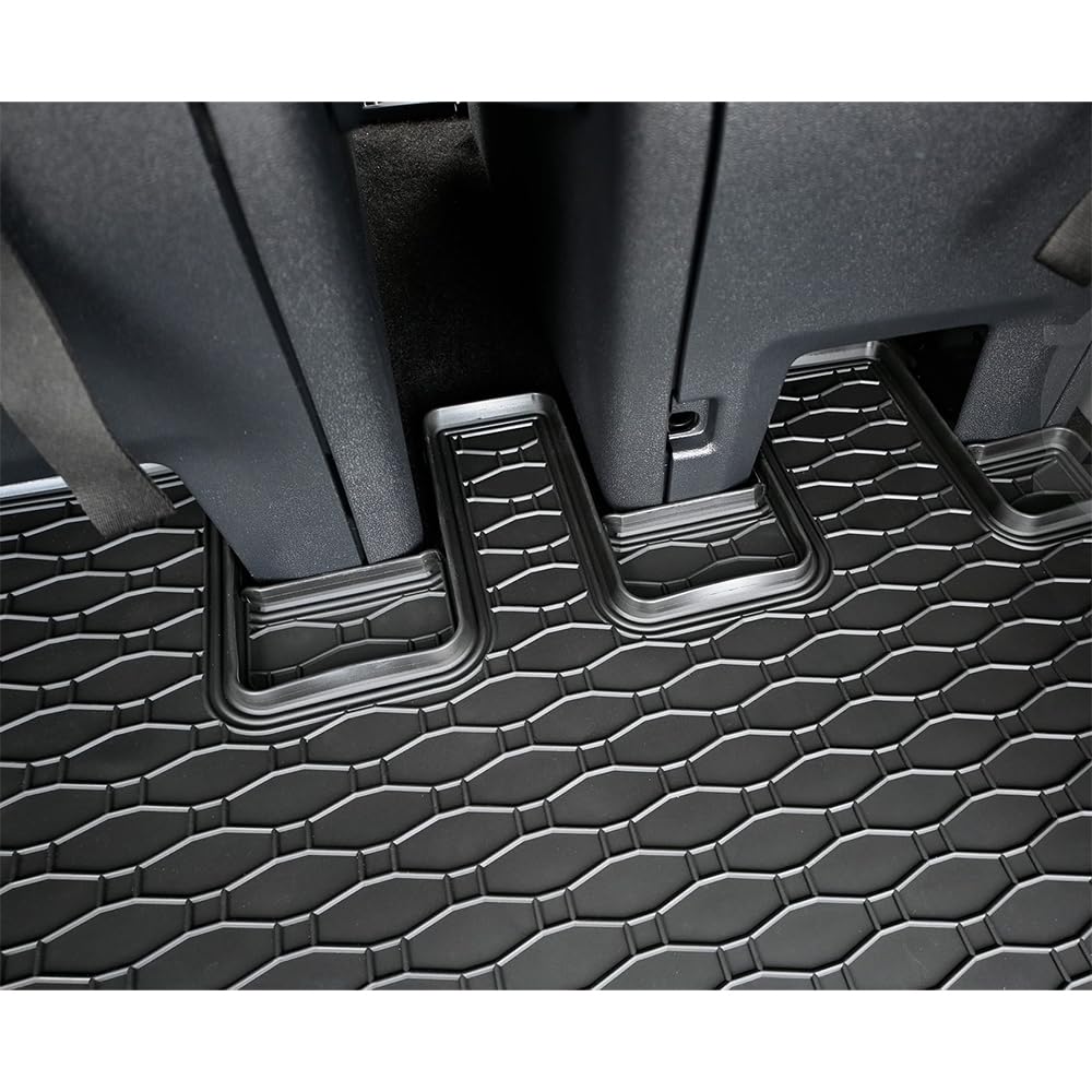 Car Lux - CUA07496-07498-07499-07514 - Tappeti Tappetini in Gomma su Misura per Tourneo Custom a 8 posti e bagagliaio a partire dal 2024