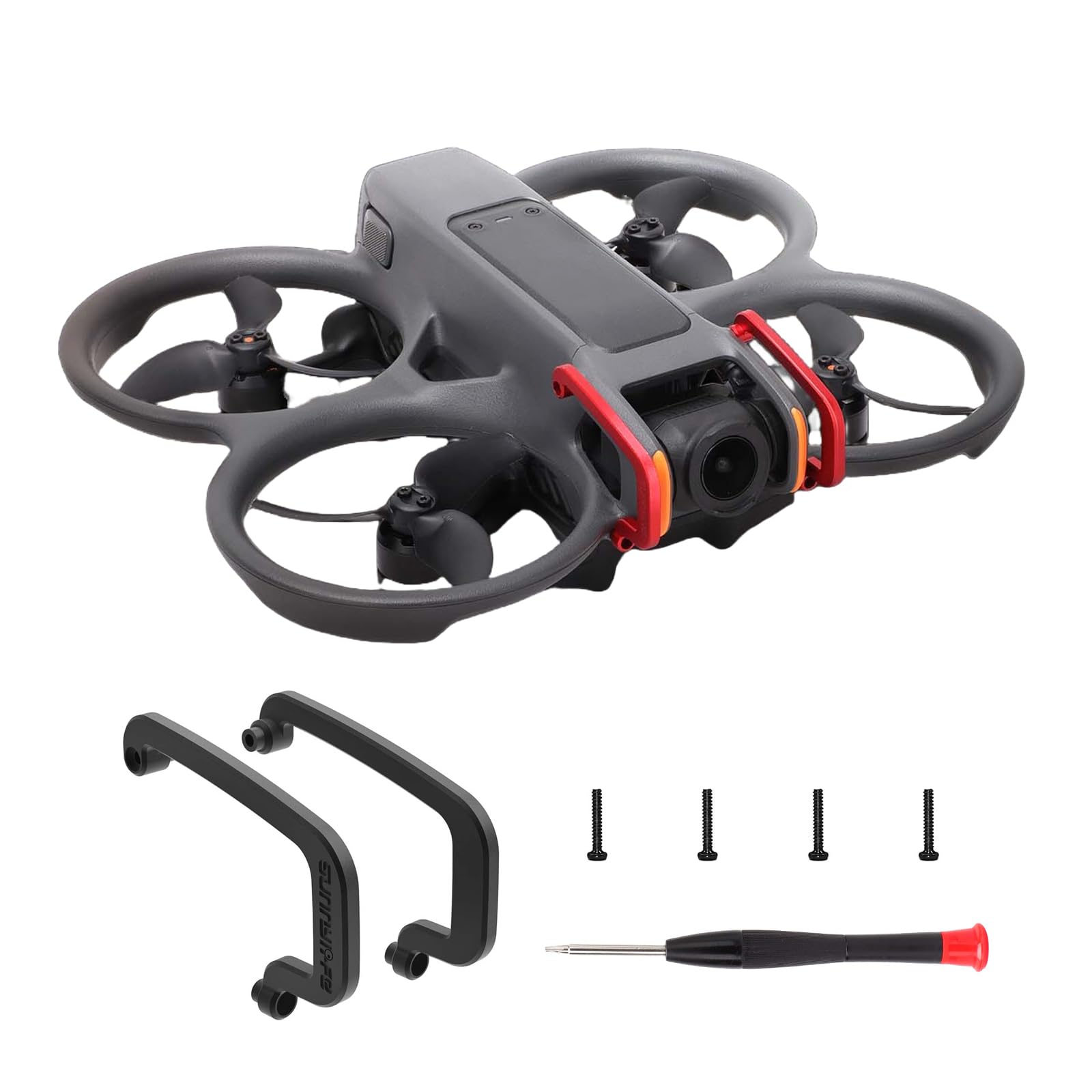 FSIDIWT Gimbal Bumper for DJI Avata 2, PTZ Protect Bar Aluminum Alloy Camera Anti-Collision for DJI Avata 2 FPV Drone Accessories (Black)