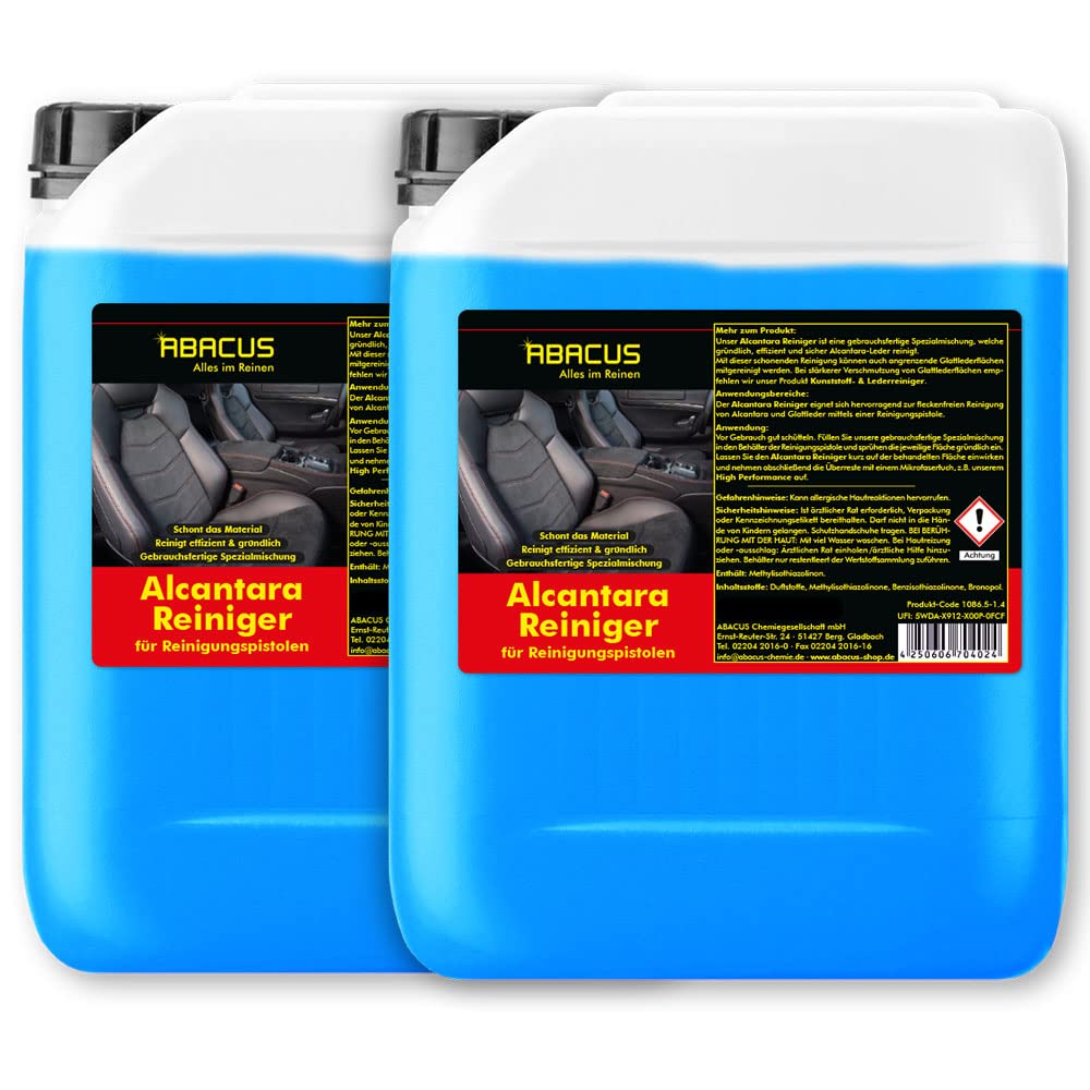 ABACUS® Tornador Alcantarareiniger, Tornador Alcantara-Reiniger, Tornador-Reiniger, gebrauchsfertig für Reinigungspistolen und Druckluftpistolen – Tornador Alcantarareiniger 10 Liter (1086.10)