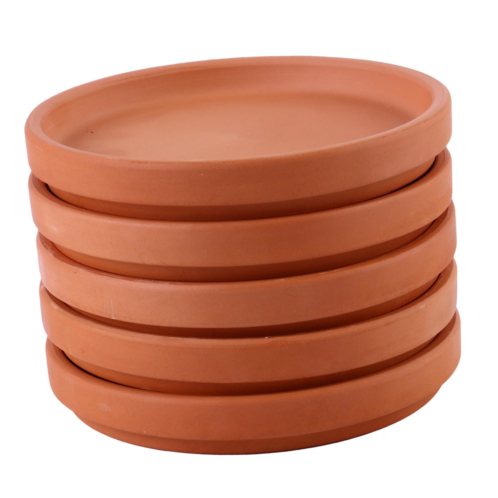 Kisangel 5 Stück-Pack Tonuntersetzer 20cm aus Keramik für Blumentopf Zubehör mit Leichter Schützender Funktion für Indoor und Outdoor Pflanzen