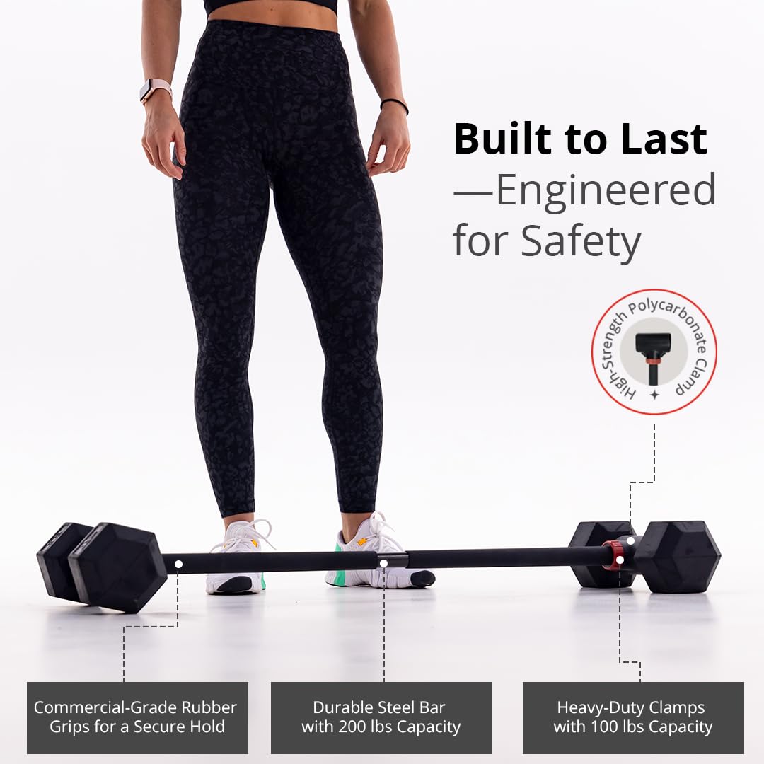 Jayflex Hyperbell Dumbbell Converter Convert Dumbbells to Barbell Set and Kettlebell for Home