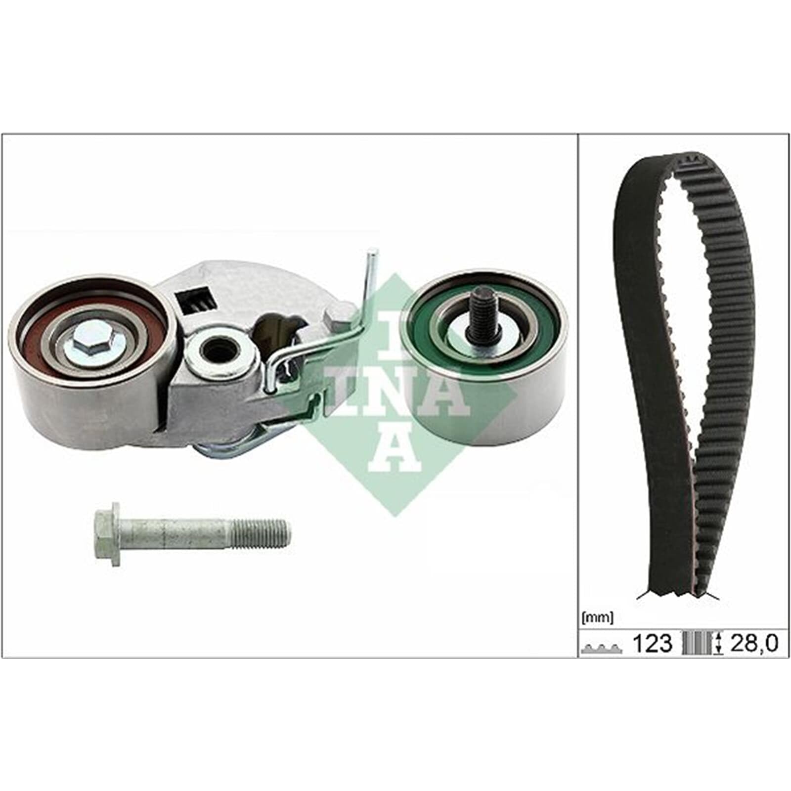 INA Kit de correa de distribución 530 0542 10 32mm Compatible con KIA CEE'D SW ED, HYUNDAI i30 FD