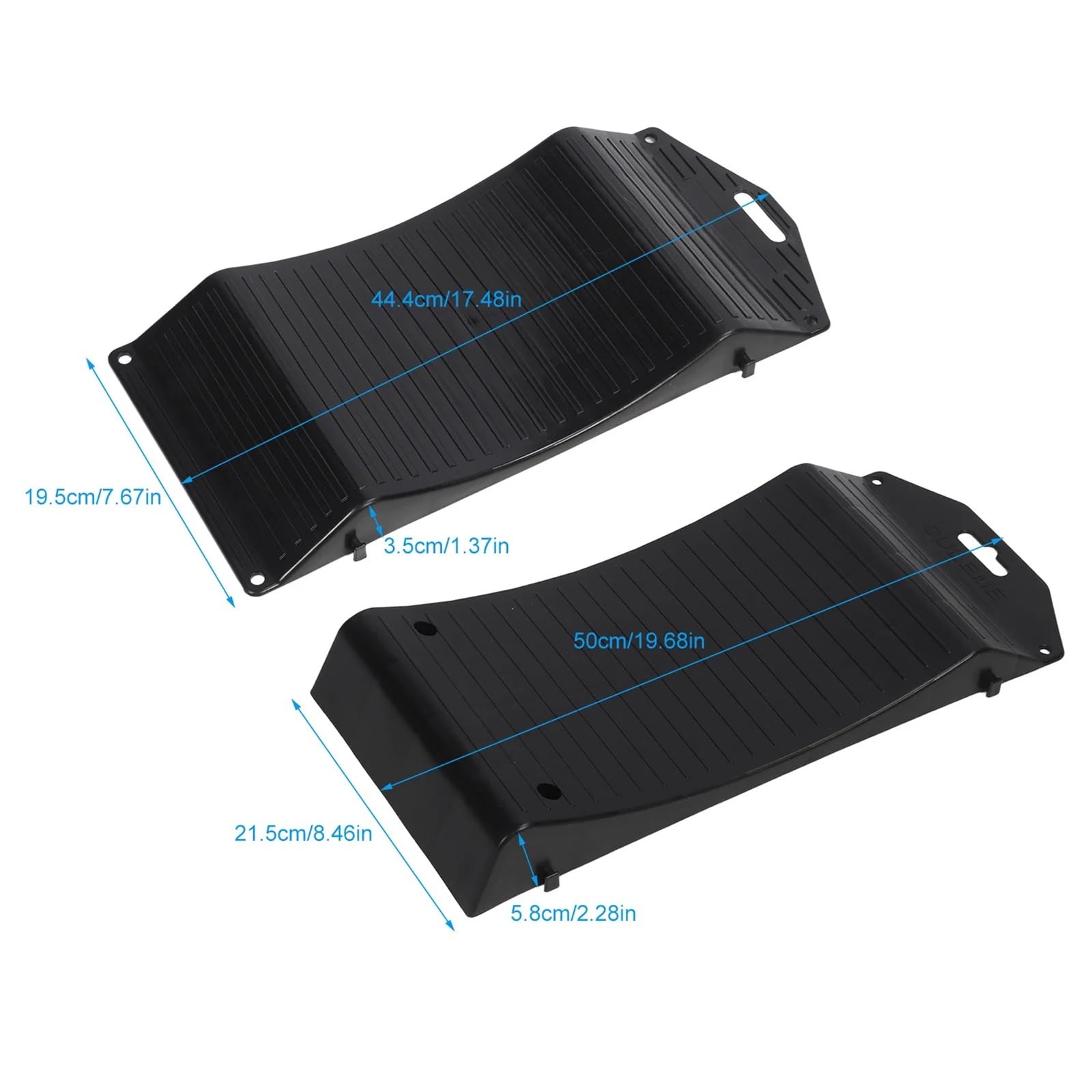 Auffahrkeile für Wohnmobil 2 stücke Auto Reifen Rad Rampen Proof Heavy Duty Einfache Verwendung Saver for RV Zubehör(17.48x7.67x1.37in)