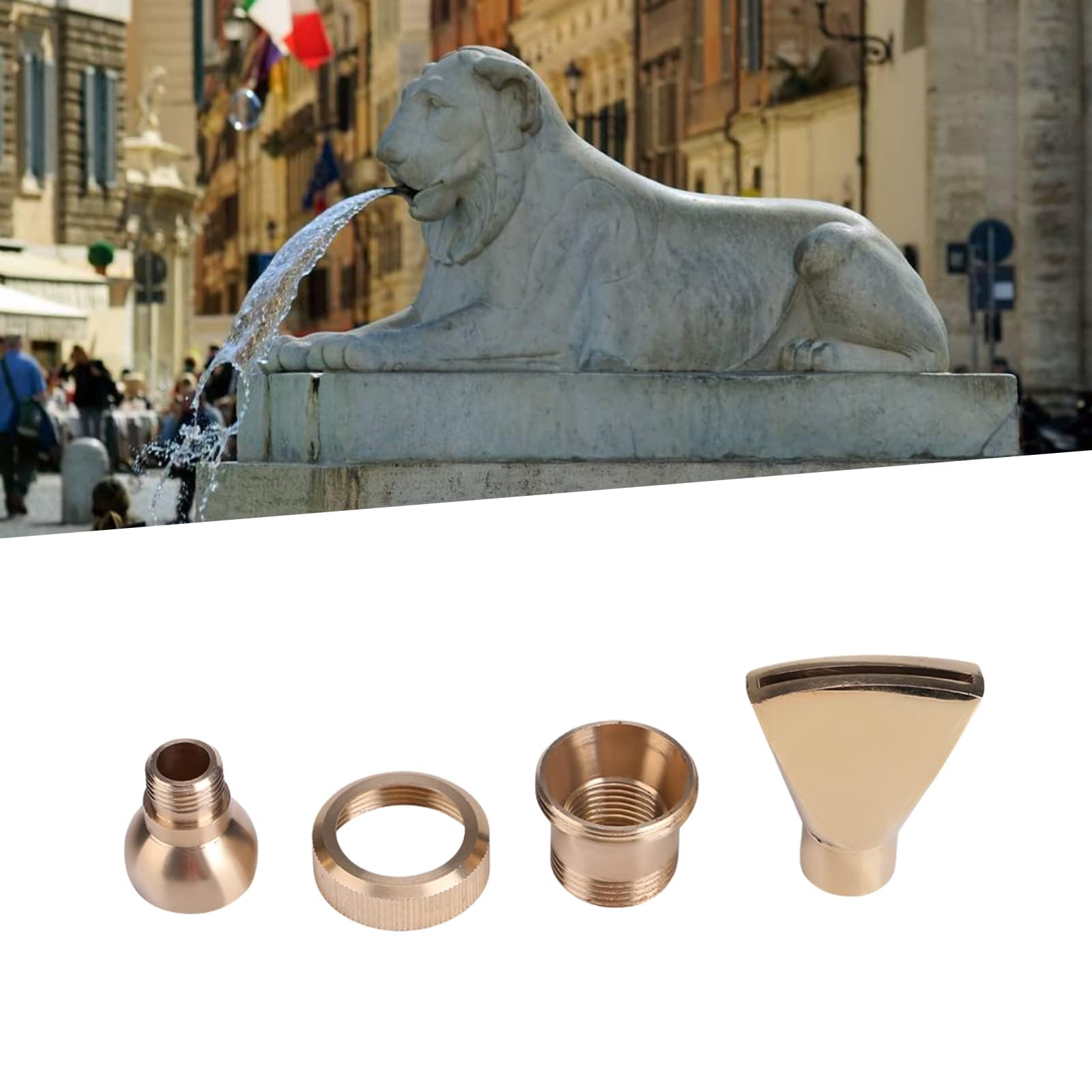 DEWIN Fontana Ugello, 1/2" DN15 e 3/4" DN20 a PERMA di Ventaglio in Ottone Ugello Spruzzatore Ugello Spruzzatore