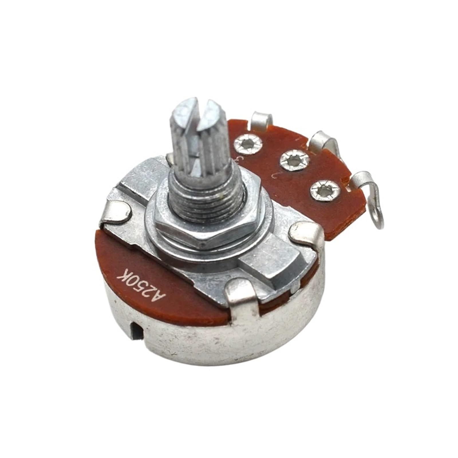 30 Uds A250K/B250K/A500K/B500K eje dividido 15mm potenciómetro de tono de volumen de guitarra for bajo eléctrico(250K Each 15pcs)