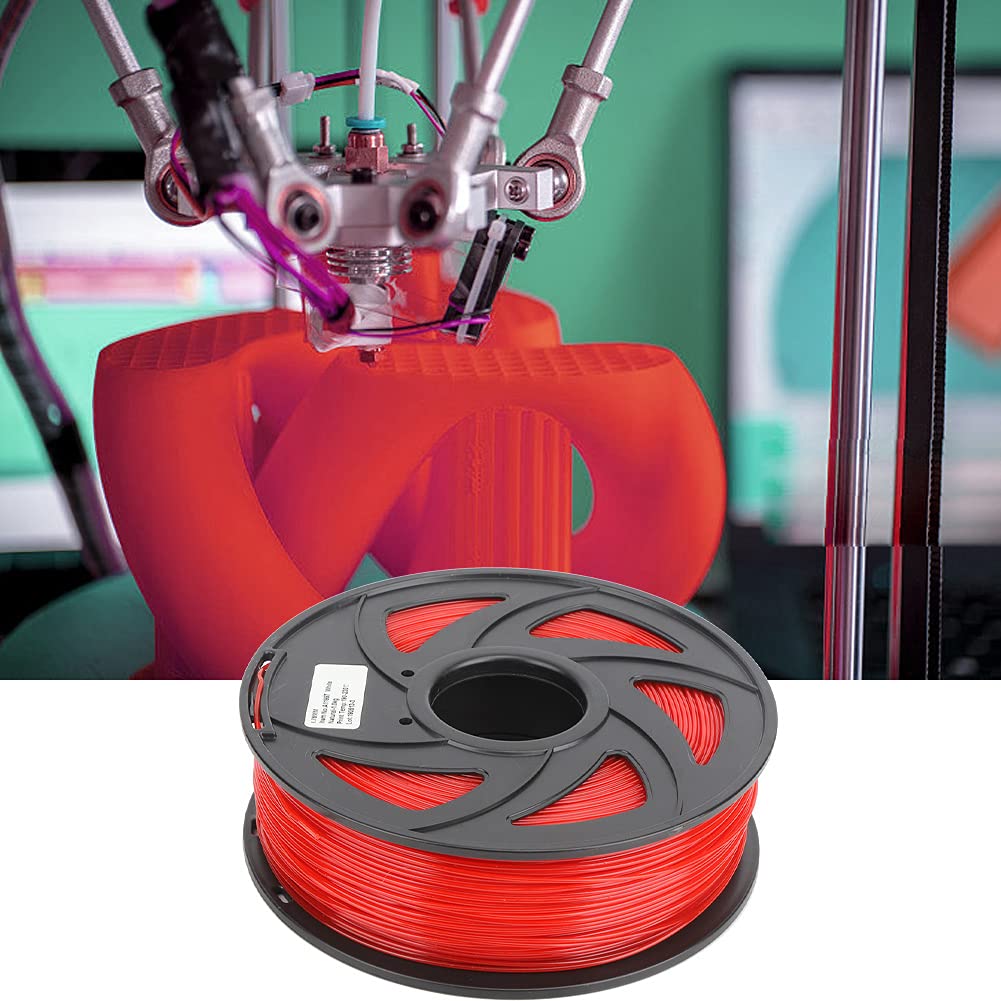 Filament do drukarki 3D PLA czerwony 1,75 mm 1 KG wysokiej jakości błyszczący, łatwy do druku materiał do dekoracji wnętrz zabawki prezenty