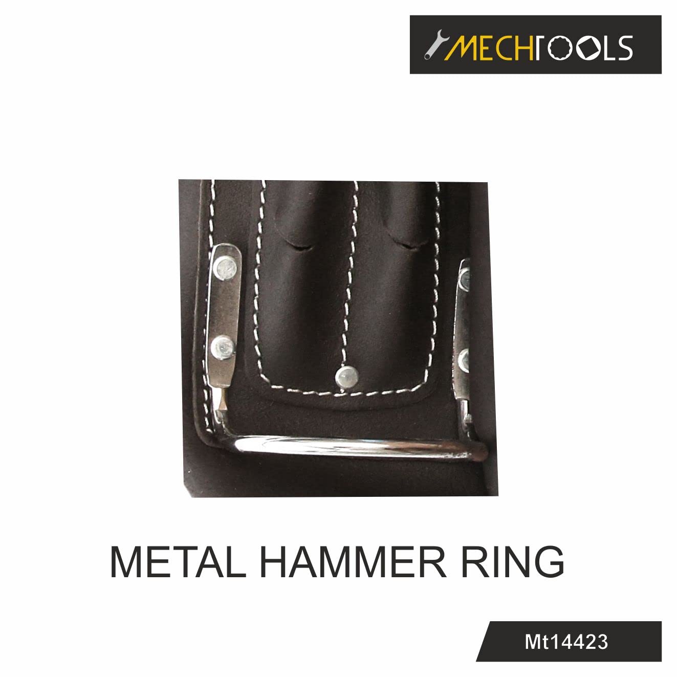 Mechtools Tablier de charpentier avec poches extra larges en cuir tanné à l'huile