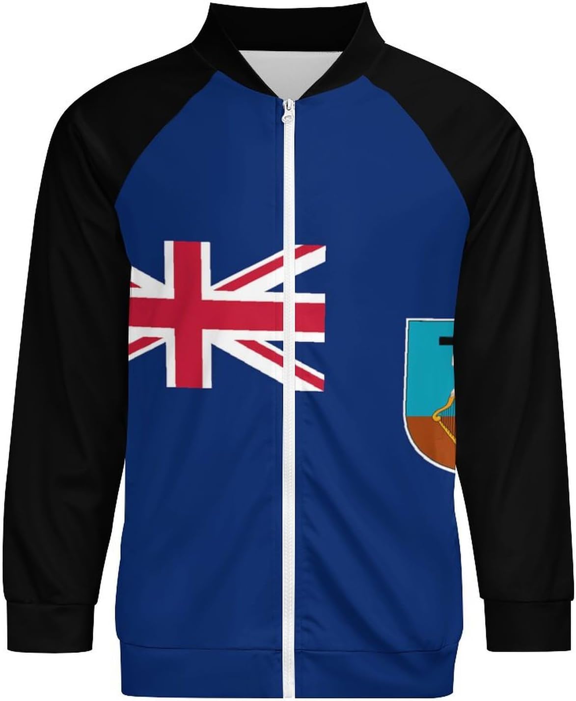Zakqeik Thailand Flag Men's Zip-Up Coat Shirt Fall Jacket Oversized Sweatshirts with Pocket