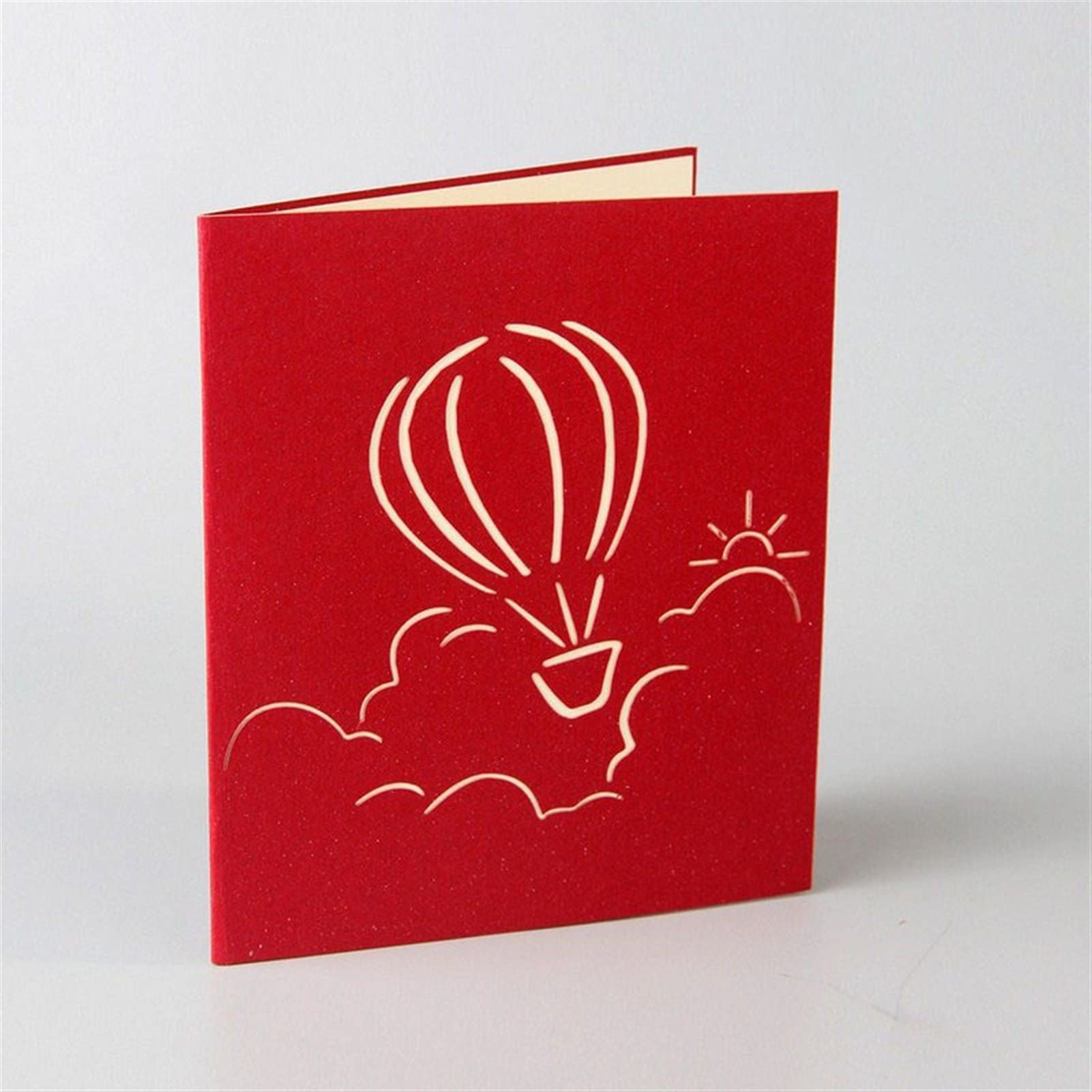 Biglietto di auguri for matrimonio Biglietti d'auguri Fatti a mano Arcobaleno Mongolfiera Invito di carta Biglietti d'auguri Cartolina Festa di compleanno Matrimonio Regalo creativo Inviti for bigliet