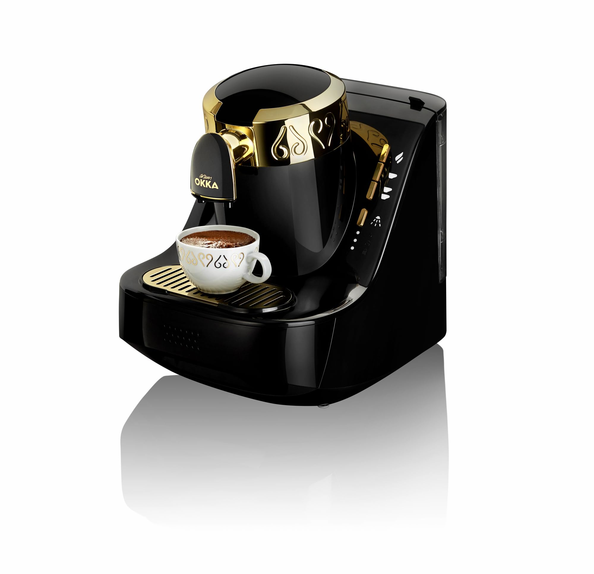Arzum Okka Türkische Kaffeemaschine Mit Direct-To-Cup Servierfunktion, Auto-Siedepunkterkennung, Selbstreinigung Und Doppel-Brühoption Für 2 Tassen