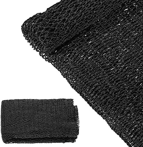 Geiserailie African Net Sponge Long Shower Body Scrubber, Black