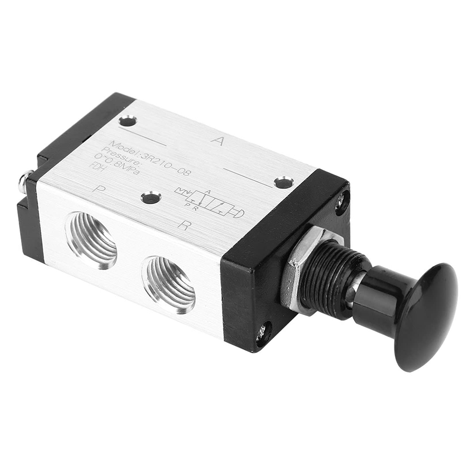 LAIZE 3/2 5/2 Way Pneumatic Air Hand Lever Operated Valve Manual Control 2 Position 3 5Port Push-Pull 3H210-08 4H210-08 - 13 - View #9