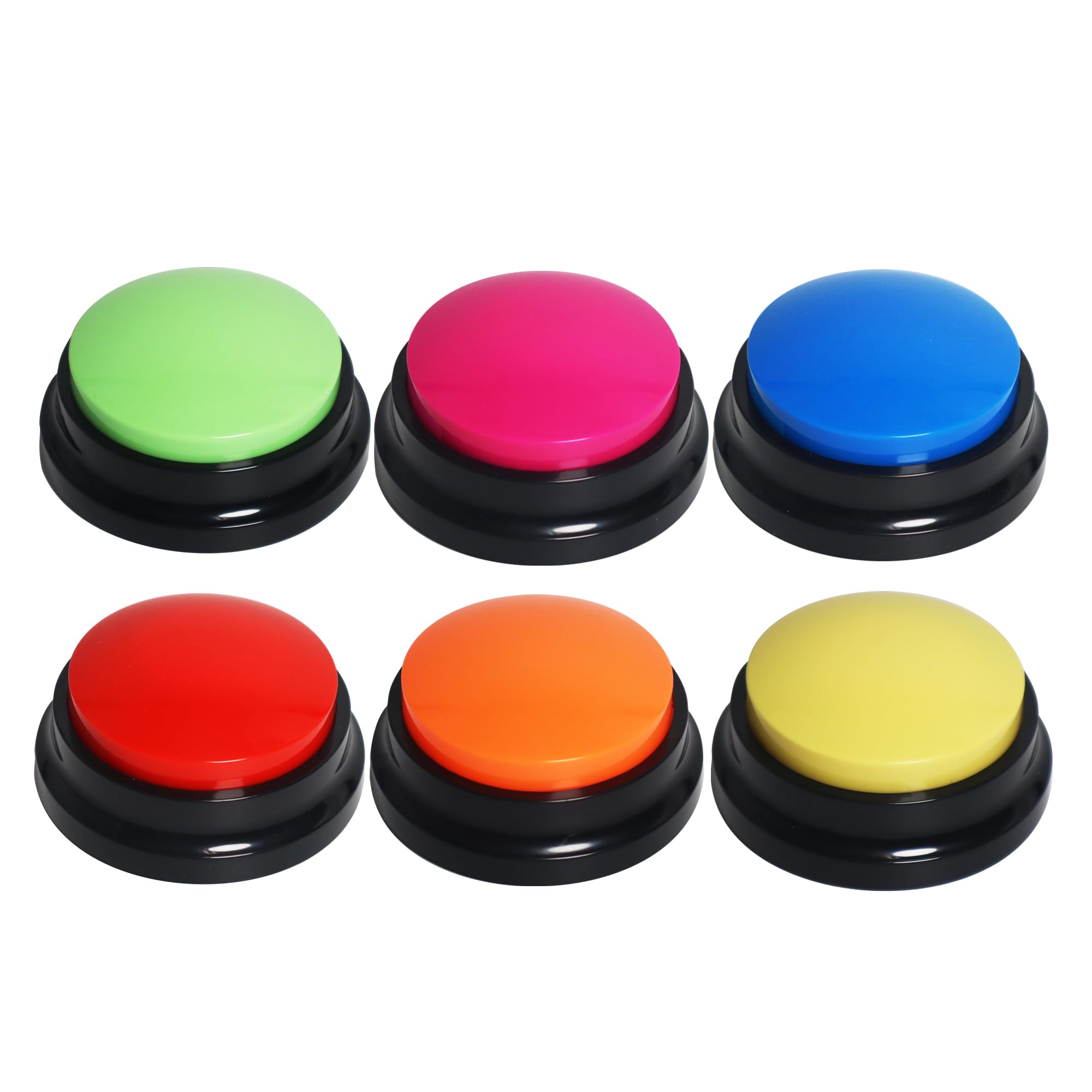 OFVENS 6 Color Voice Recording Button, Recordable Buttons Talk Training for Classroom Study 30 Second Record &Playback