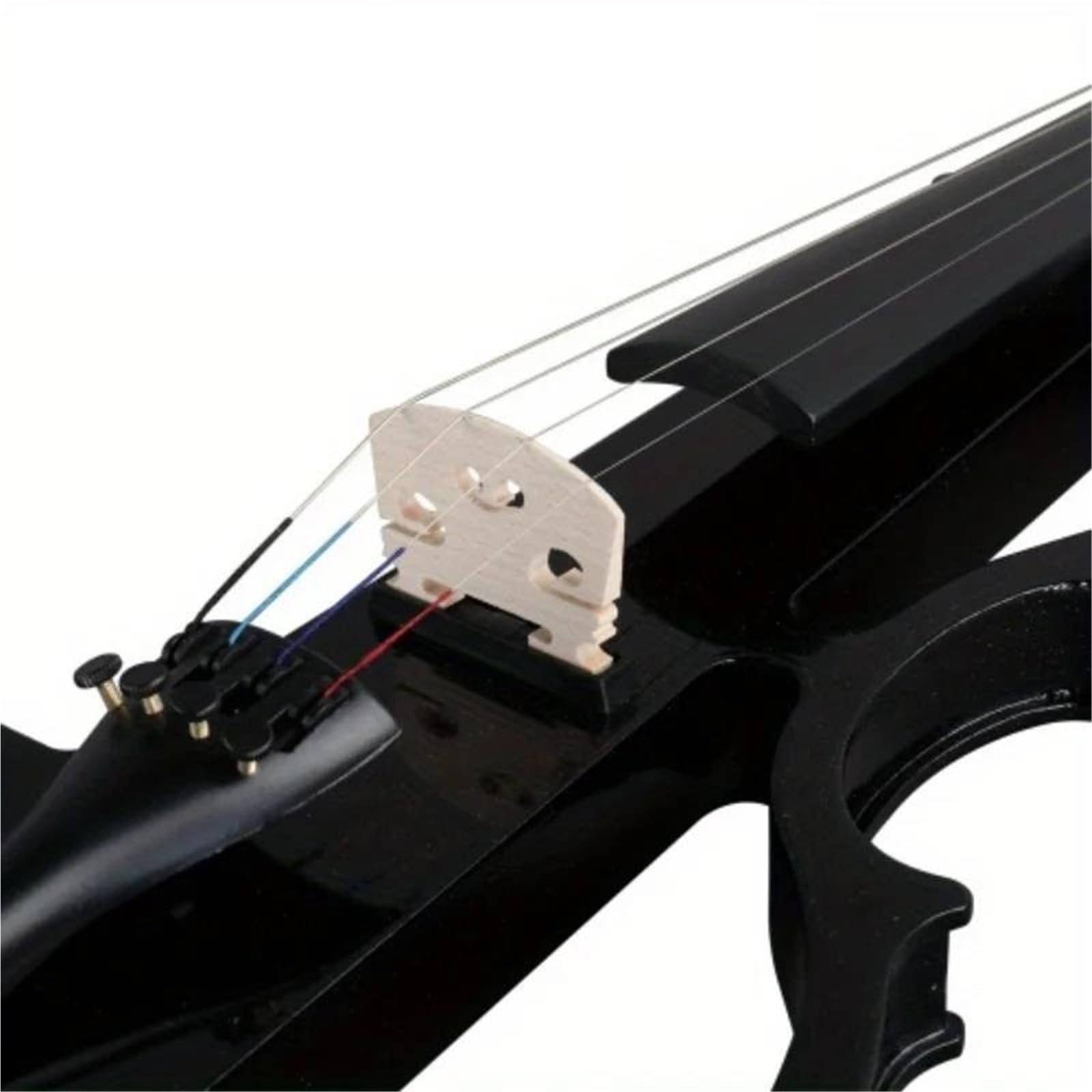 Violons Violon Électrique Silencieux De Taille Standard Avec Étui Archet Et Cordelette Connexion Noir