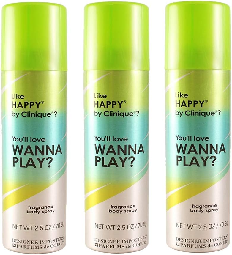 Wanna Play by Parfums De Coeur, 2.5 oz, Pack of 3