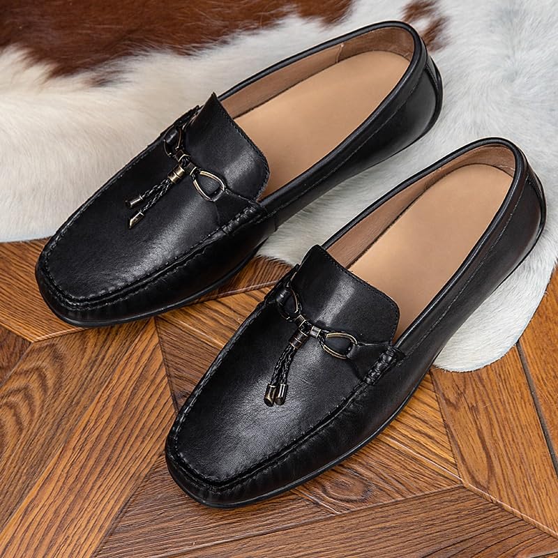Men's Casual Loafers Slip On Leather Shoes Male Lightweight Driving Shoes Moccasins Classic Loafer Flats Boat Shoes Outdoor Walking Shoes2
