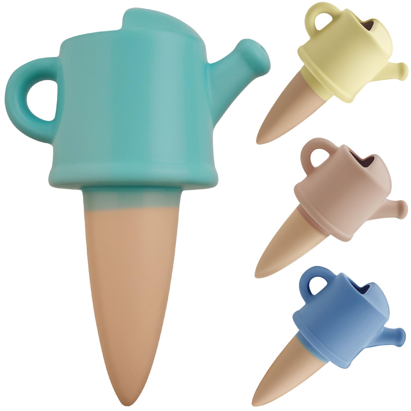 4Pcs Terracotta Self Watering Spikes,Automatic Plant Waterer Devices,13.2x9cm Clay Water-ing Spike Portable Plant Watering Globes,Water Dripper Globe for Home Indoor Outdoor Balcony Dormitory