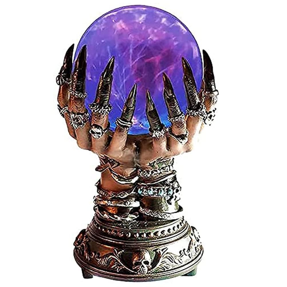 Witch Crystal Ball Decor Halloween Crystal Ball Decoration Halloween Glowing Crystal Ball Fortune Telling Crystal Ball Halloween Desktop Ornaments For Halloween Living Room Decor