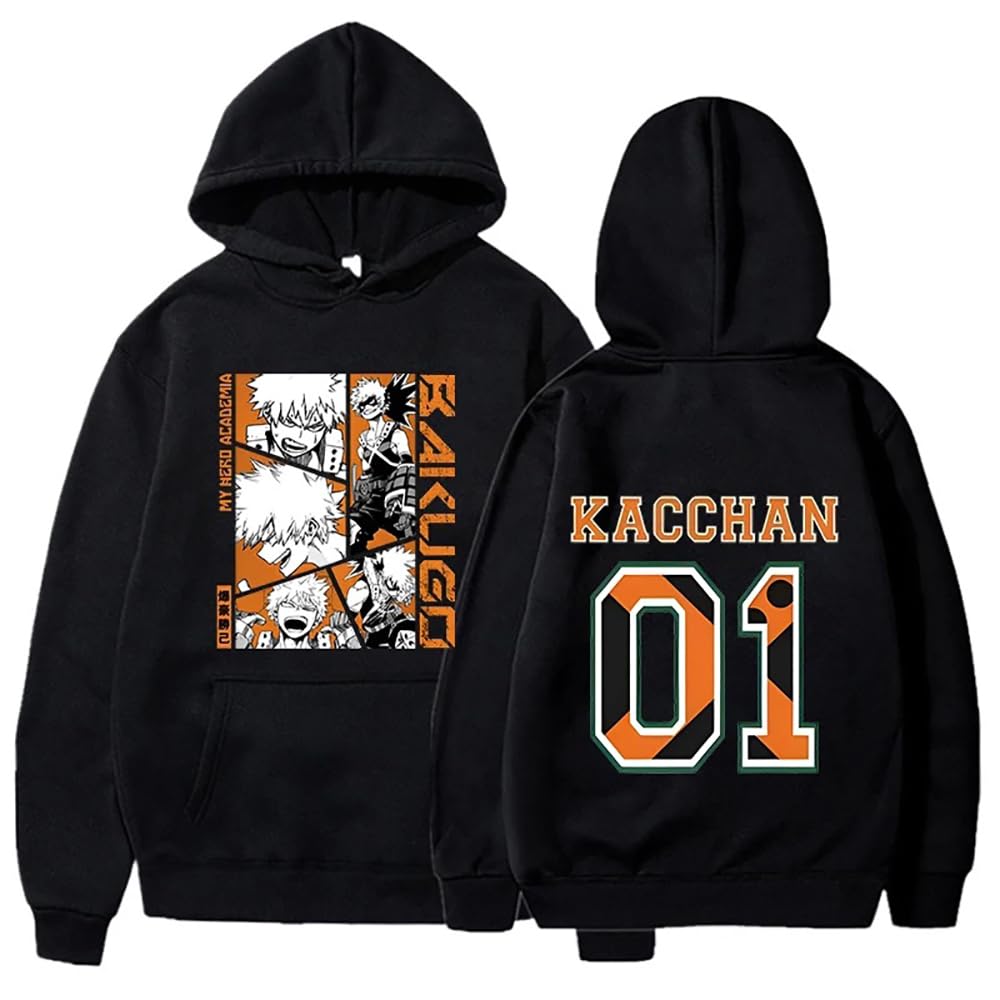 Ucgbiov Anime Bakugou Katsuki Hoodie for Women Men Mha Sweatshirt Printed Pullover