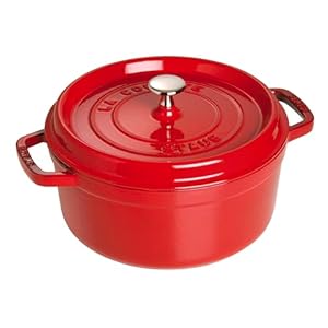 staub ストウブ 「 ピコ ココット ラウンド チェリー 18cm 」 両手 鋳物 ホーロー 鍋 IH対応 【シリアルナンバー付き日本正規販売品】 La Cocotte Round 40509-814
