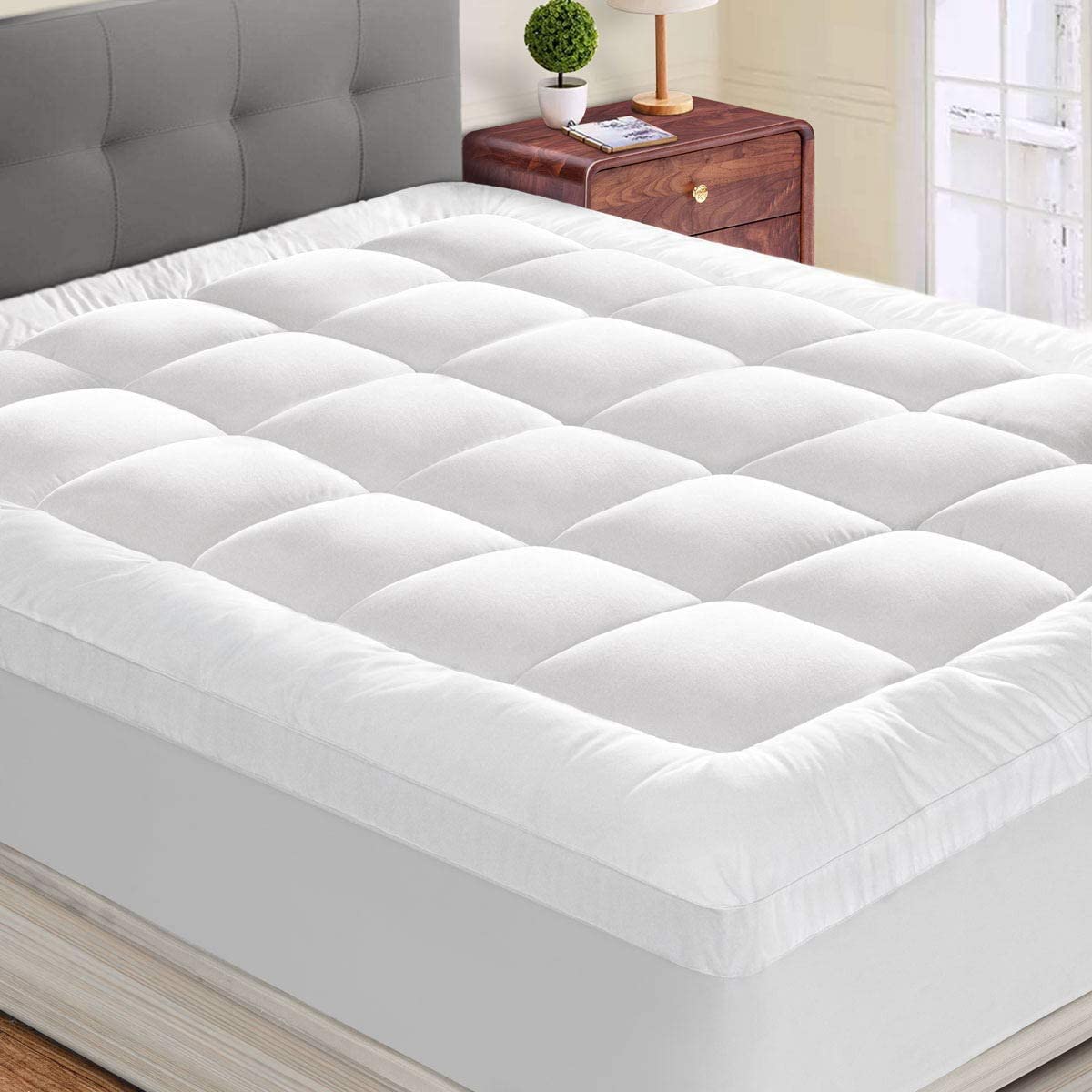 Soft 500 GSM Mattress Padding/Topper for Comfortable Sleep White (60x72inch)-image-24