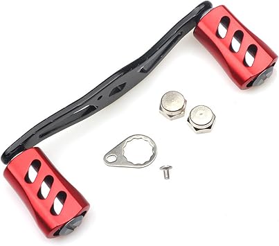 Baitcasting Reel Double Rocker Arm Fishing Reel Handle with Anti-Skid Grip Easy Screw Install Baitcaster Handle for Fishing Efficiency improving, Sports