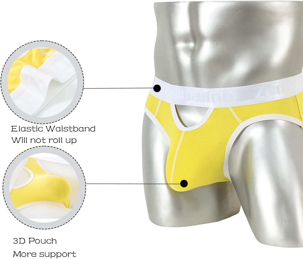 ZONBAILON Sexy Mens Briefs Cutout Underwear Low-Rise Comfortable Pouch Brief S M L XL 2XL - Image 3