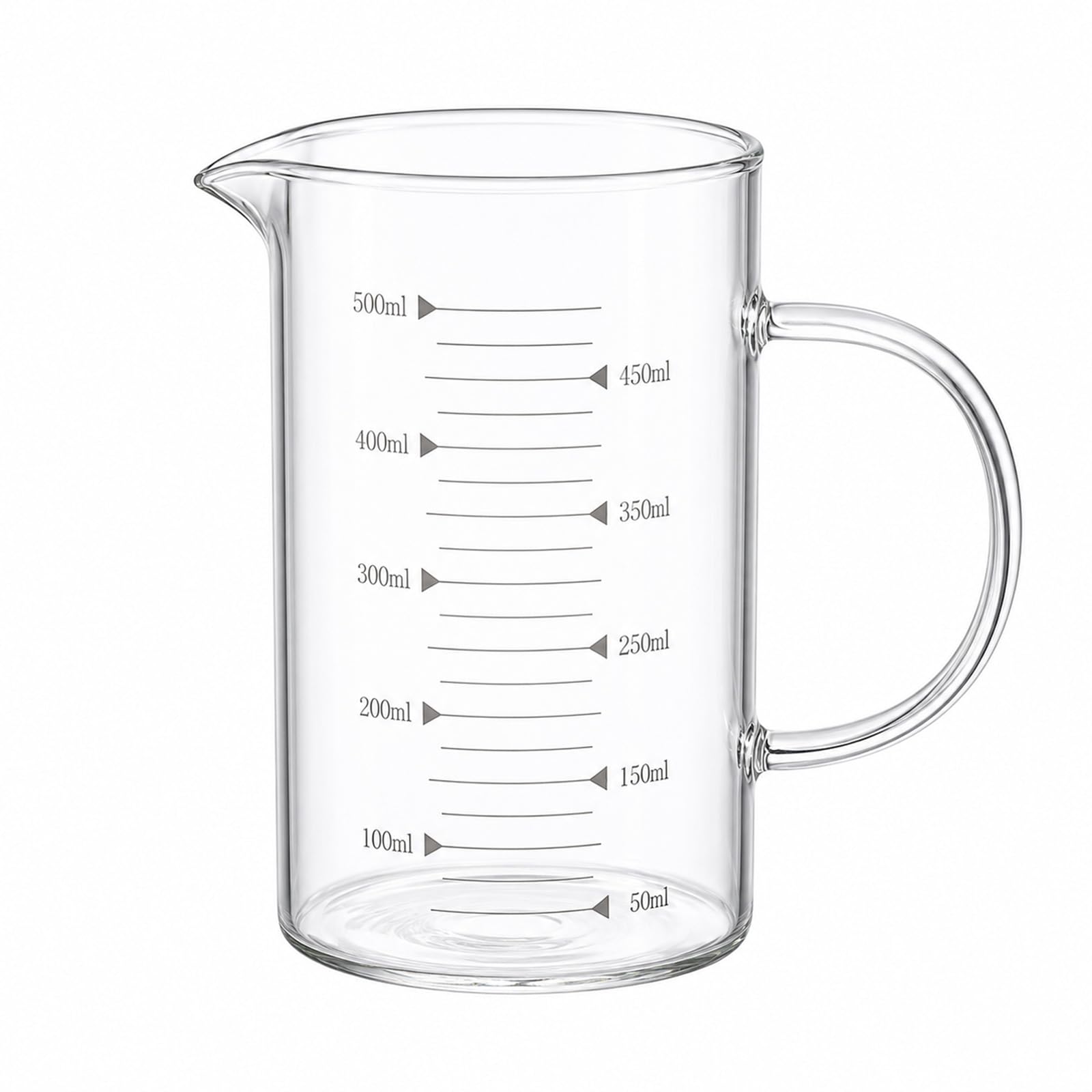 500ml Measuring Jugs, l/2 Clear Glass Measuring Jug, Heat Cold Resistant Borosilicate Glass Jugs Measuring for Baking, Cooking, Kitchen, Microwave Safe