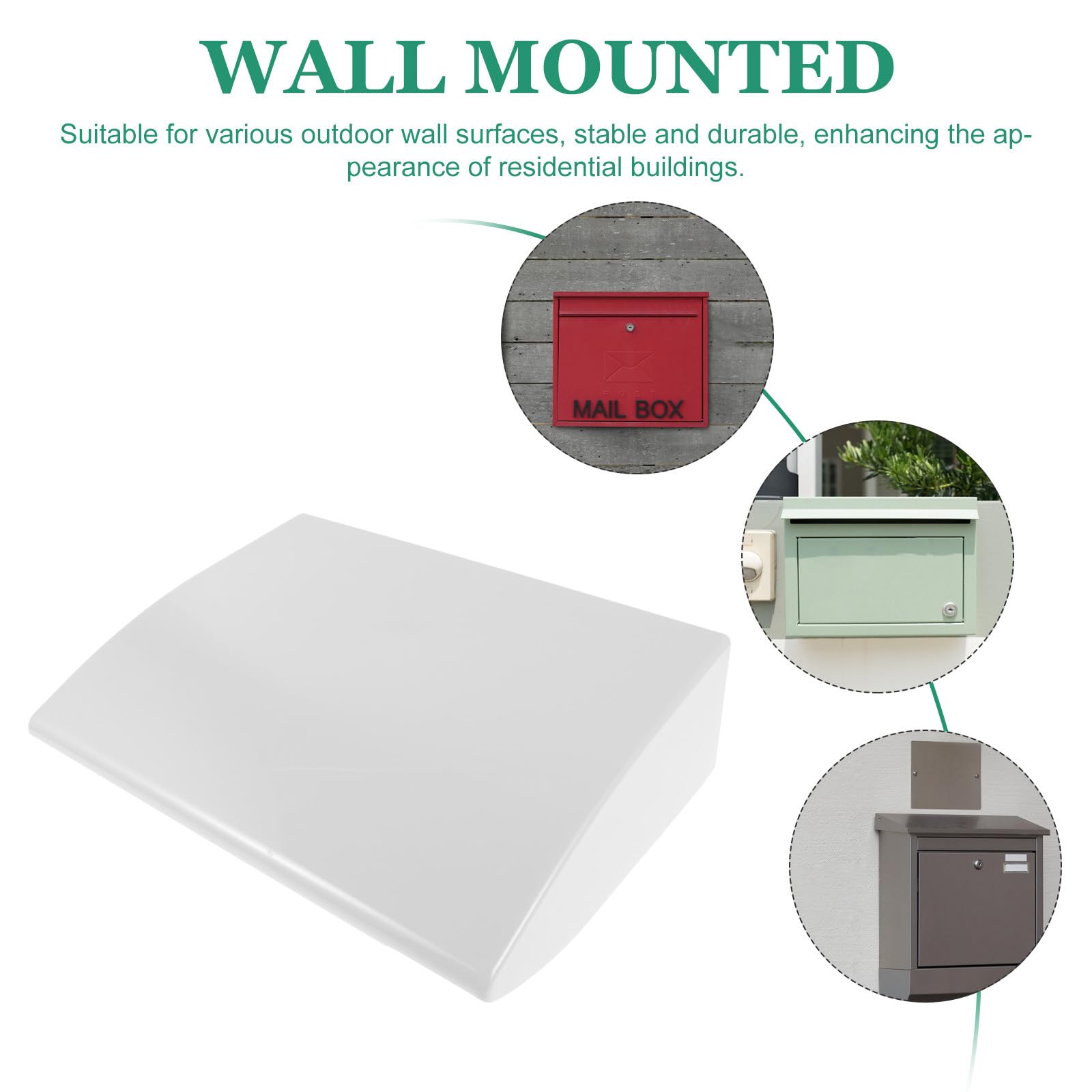 Veemoon 2 Protectores de Pared para buzones contra la Lluvia - Cubierta