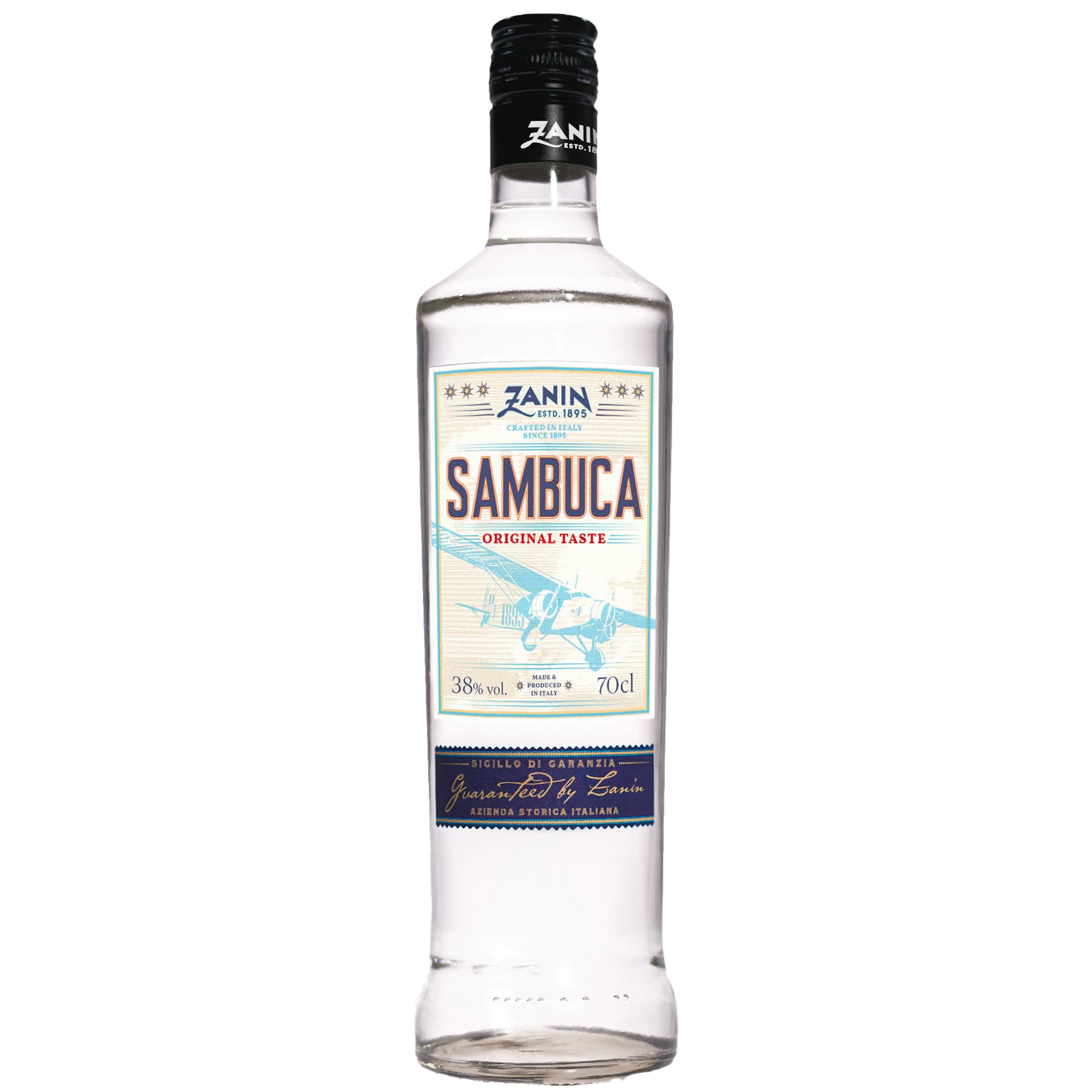 Zanin 1895 Sambuca Liqueur 70cl, 38% ABV | Sweet, Smooth, Anise Liqueur