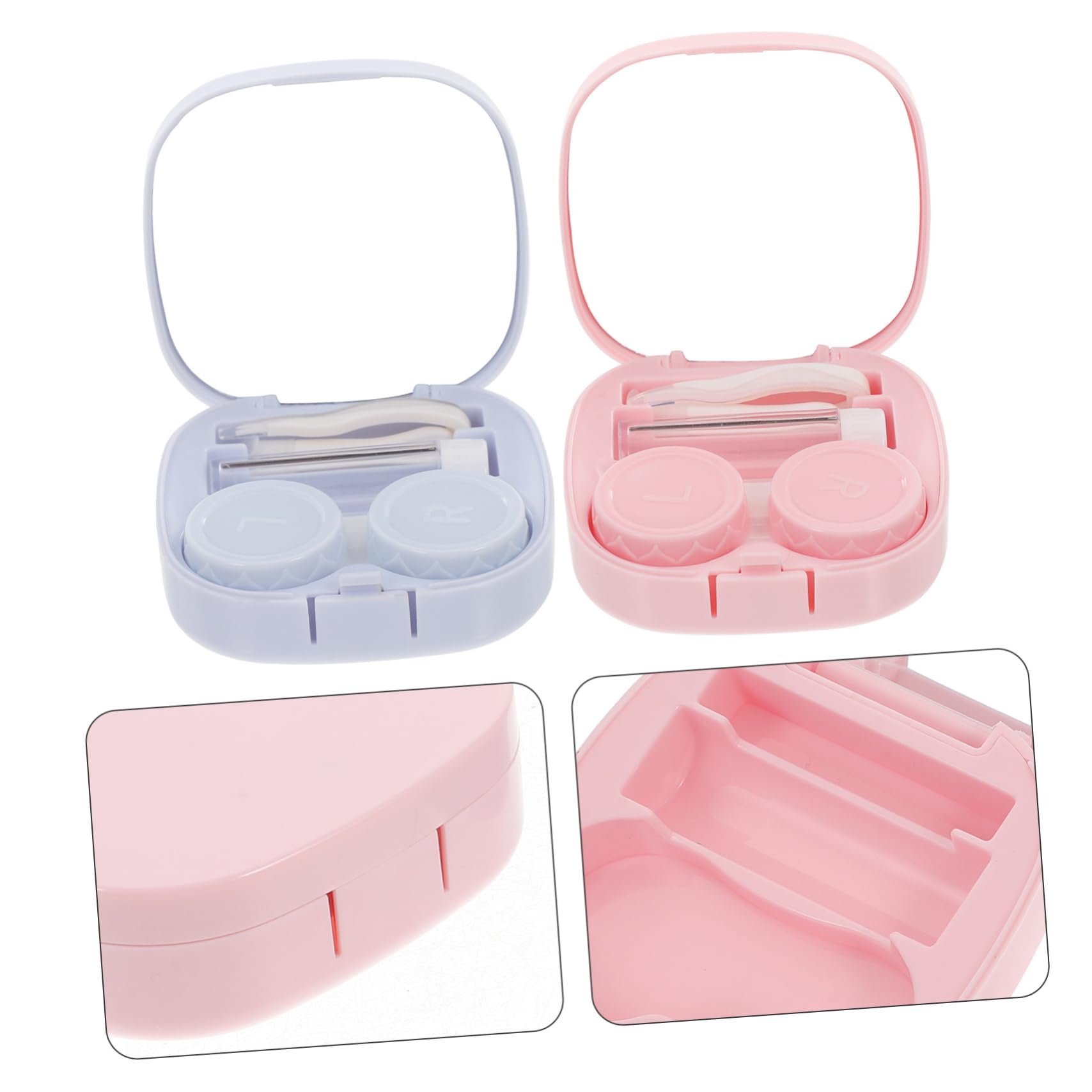 VALICLUD 10 Set Custodia Per Lenti a Contatto Custodia Per Obiettivo Portatile Custodia Per Gli Occhiali Astuccio Borsa Organizer Da Viaggio Custodia Per Occhiali Plastica