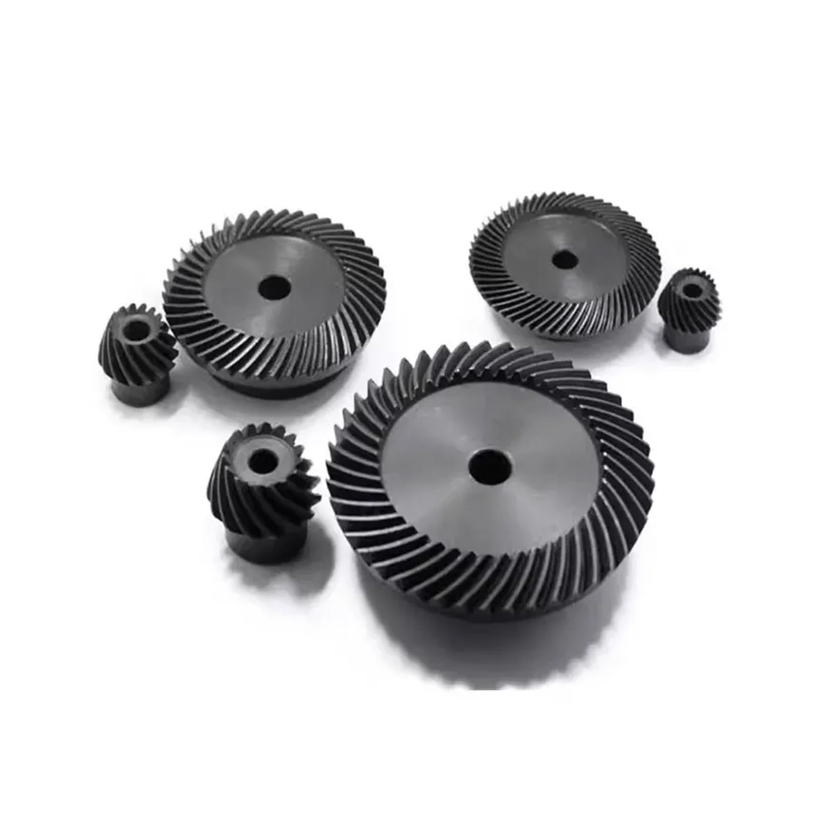 Kegelradgetriebe 1 Satz 45# Stahl 1M 20T bis 80T Spiralkegelrad M1 Modul 1:4 90 Grad Differentialgetriebe gleiches Übersetzungsverhältnis Durchmesser 6 mm 8 mm Loch
