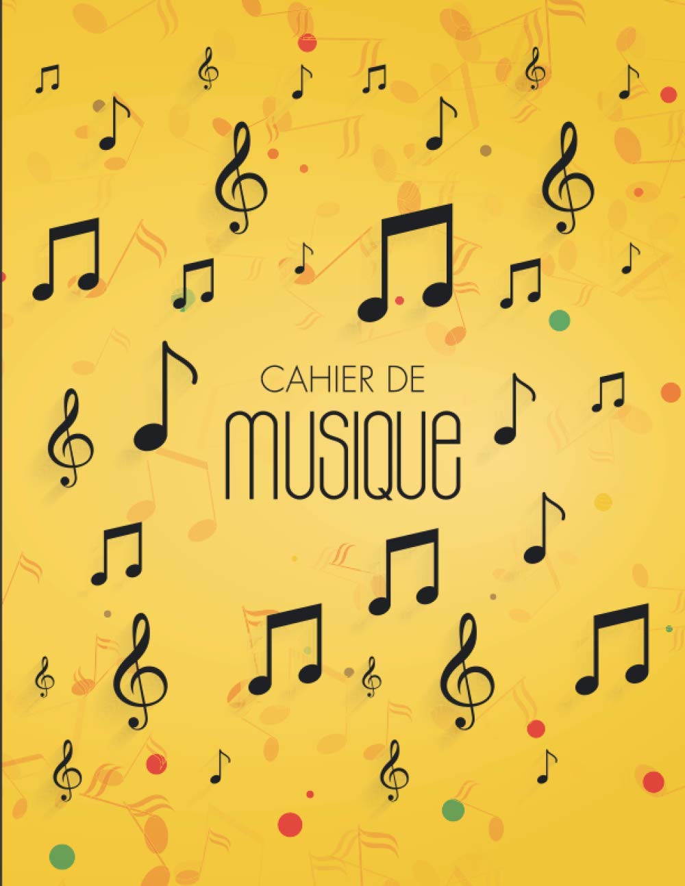 Cahier De Musique: Carnet De Partitions | Seyes Grands Carreaux et Portées | 12 Portées par Page | Format A4 | Cahier de Musique et Chant