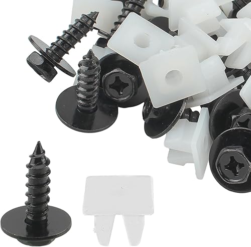 Topkidame Juego de 20 juegos de fundas para parachoques de guardabarros, perno de tornillo, tuerca de nailon compatible con Toyota Lexus 90159-60477