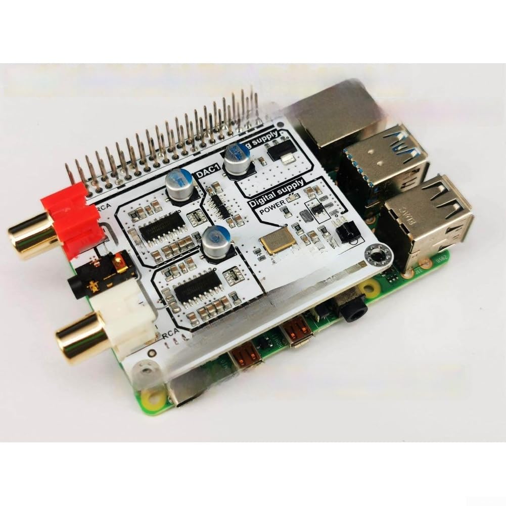 Decodificador de audio HiFi para Raspberry Pi 4B Dual ES9023 I2S, interfaz 192 kHz, 24 bits, tarjeta de sonido de alta resolución, tarjeta de expansión