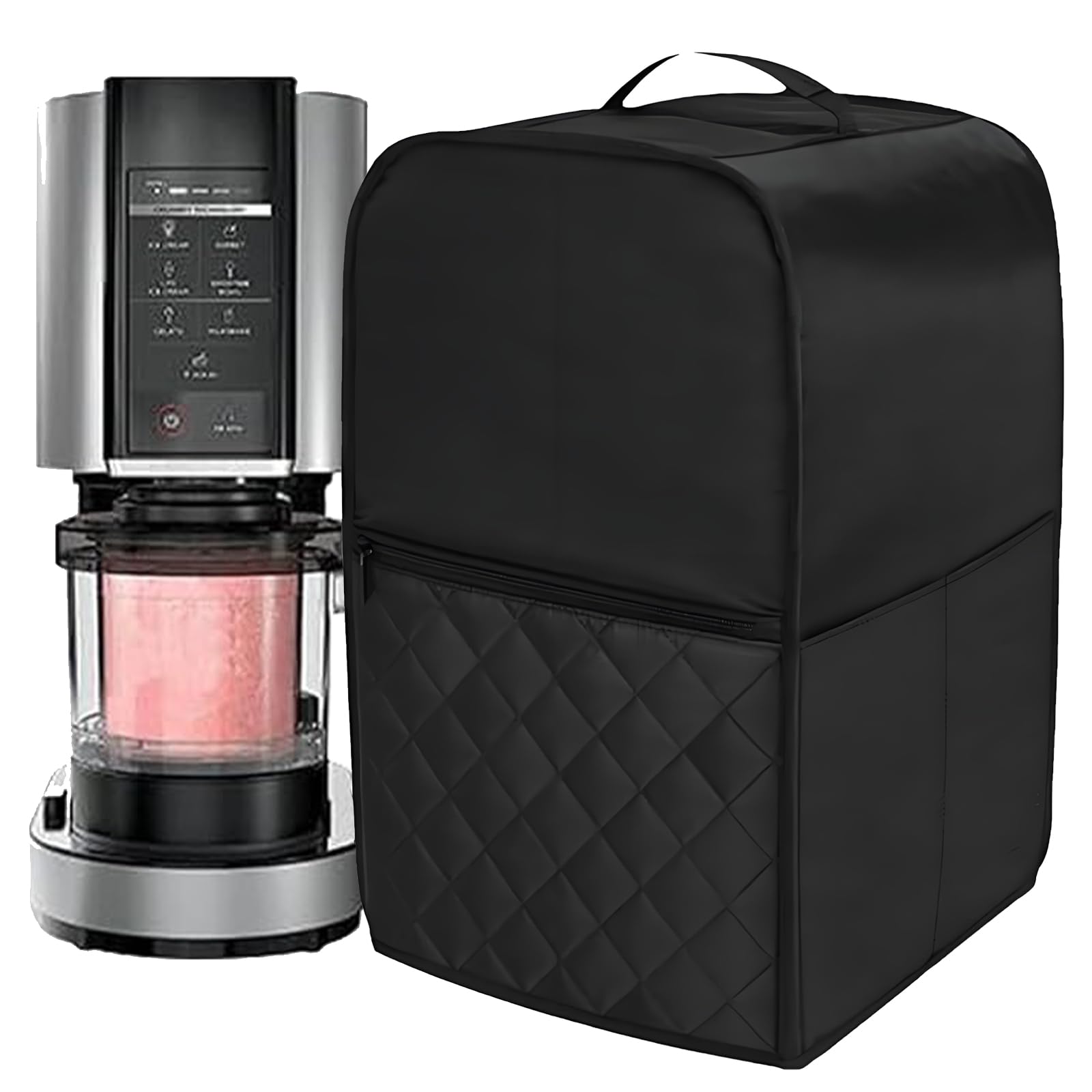 Begonia Couvercle de sorbetière pour Ninja Creami NC501EU, NC301EU, NC299EU, Ninja Anti-poussière, Ice Cream Maker, Accessoires de machine à crème glacée, capuchons étanches 43 x 28 x 27,5 cm
