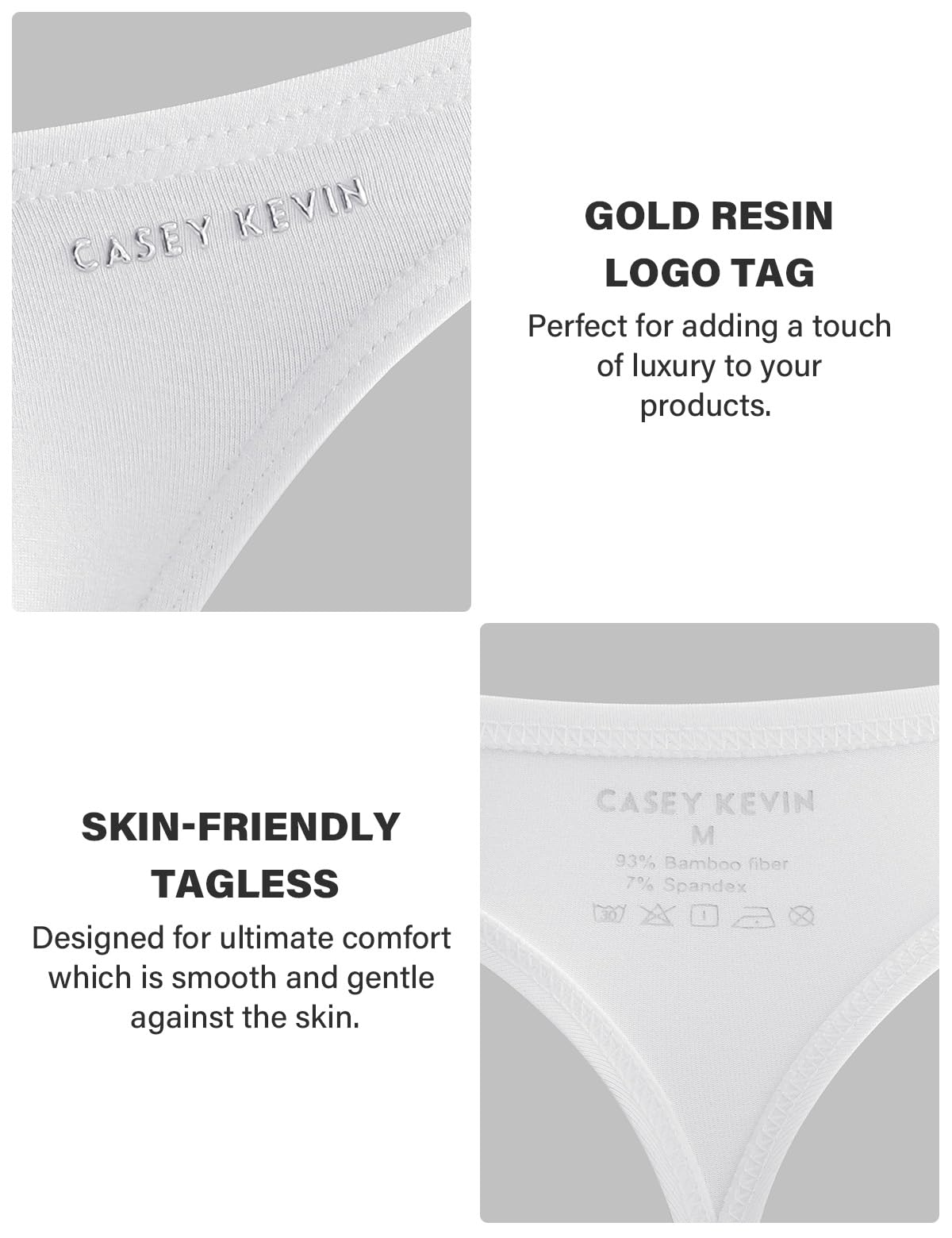Casey Kevin Męskie stringi tanga seksowna bielizna dla mężczyzn bambus tanga niski stan T-Back Thong