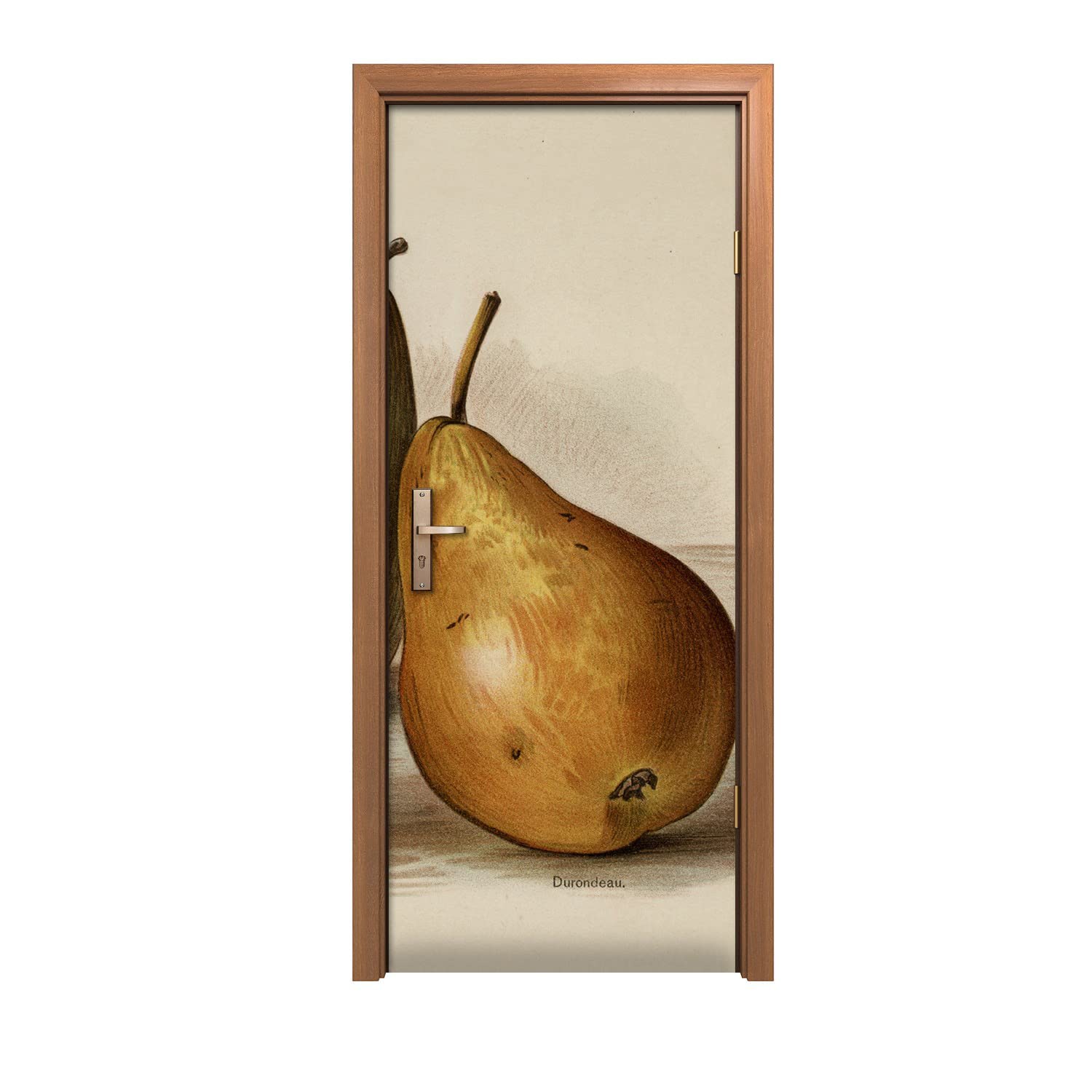 Autocollant de porte 90x200cm motifs fruits colorés pour décoration murale