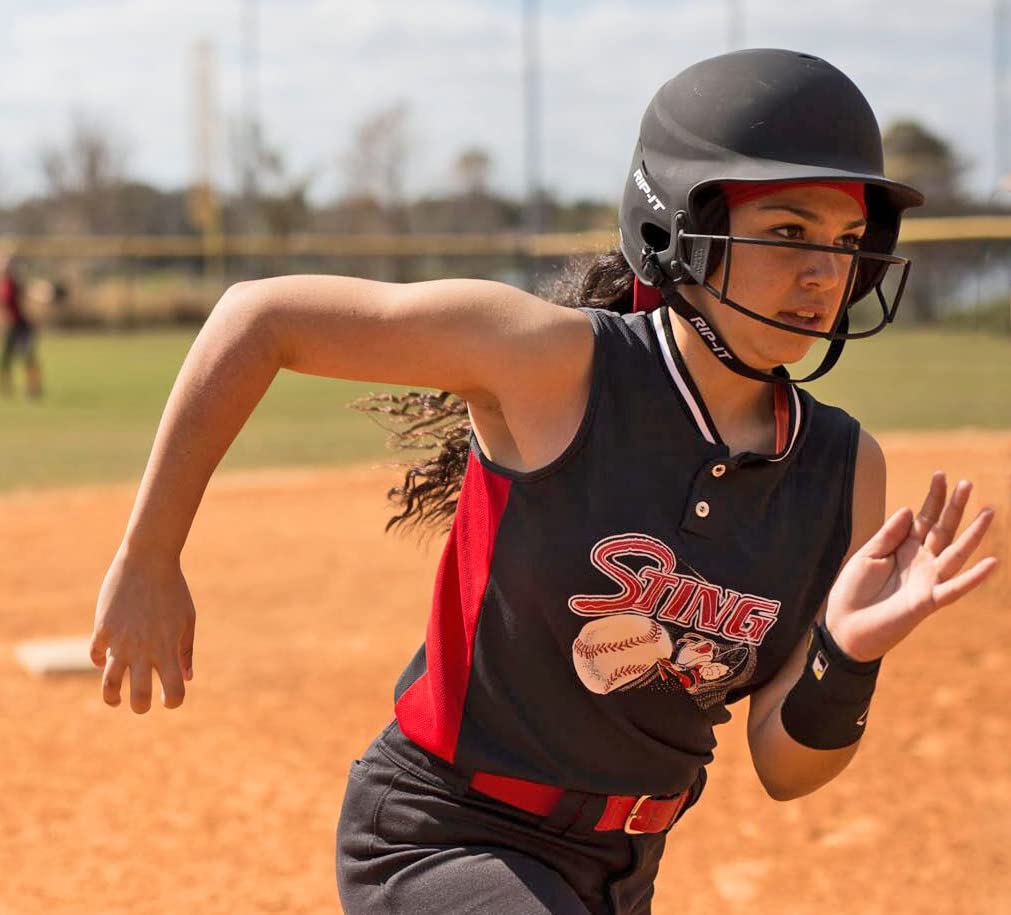 RIP-IT | Vision Pro Softball Batting Helmet with Face Mask | Matte Scarlet | XL | Lightweight Women’s Sport Equipment