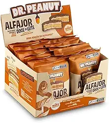 Alfajor com Pasta de Amendoim - 12 Unidades de 55g Doce de Leite Com Cobertura ao Leite - Dr. Peanut