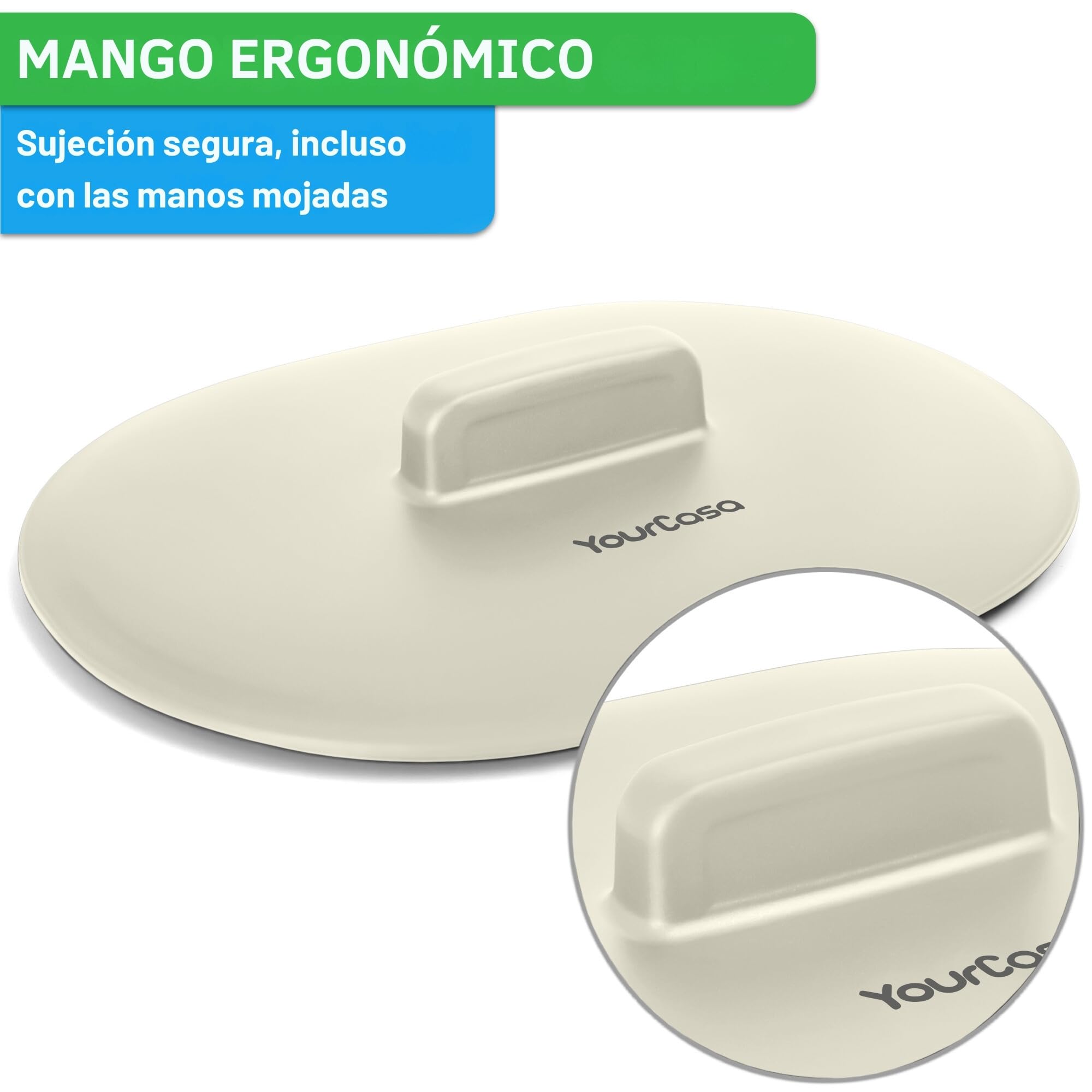 YourCasa Cubo Basura pequeño 6L - Cubo Basura organica con tamiz y Tapa - Cubo organico Cocina - compostador Cocina Cubo Basura organica pequeño Basura organica Cocina (Creme)