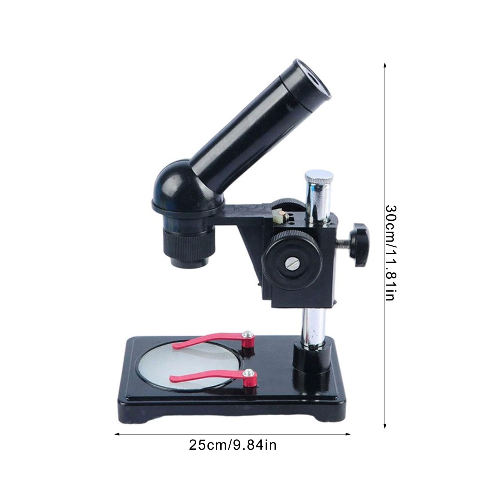 Microscopio de laboratorio con zoom 20x, microscopio de metal, 55 mm, distancia de trabajo para laboratorio de ciencia, experimento biológico, laboratorio ergonómico