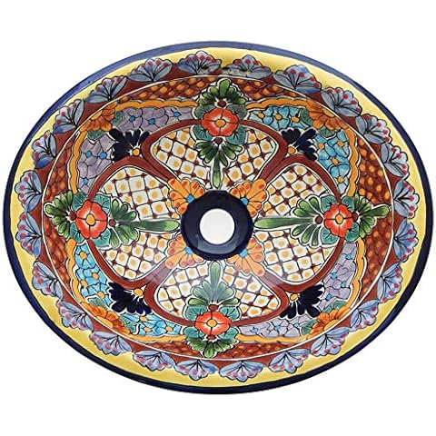 Handmade Talavera Bathroom Sink #224 Cover