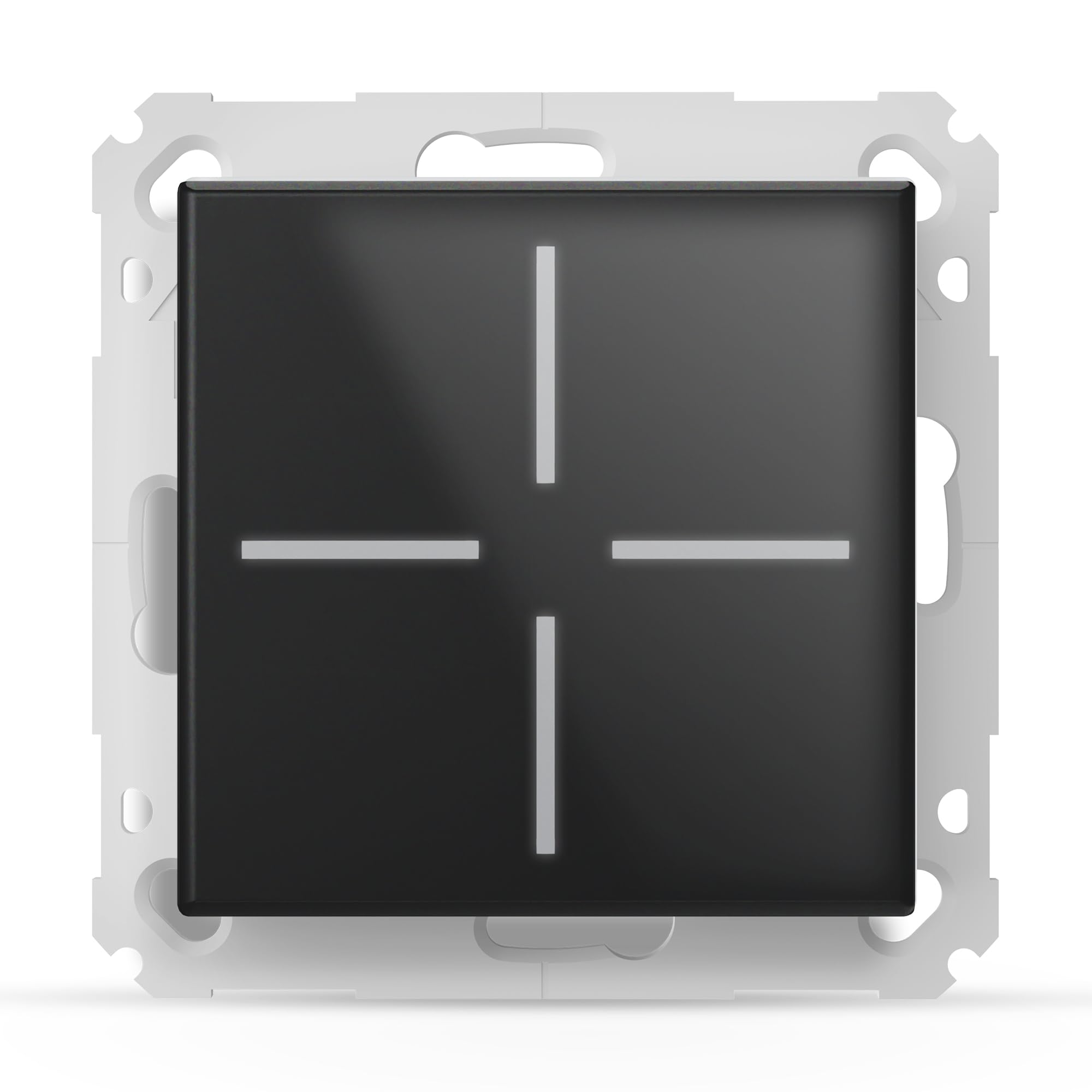 Homematic IP Termostato de pared de cristal negro Smart Home, mide la temperatura + humedad del aire, termostato digital, radiador/calefacción por suelo radiante con aplicación, Alexa, Google
